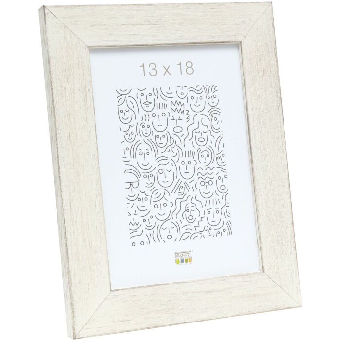 Marco de madera S49B pintado blanco 40x50 cm