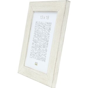 Marco de madera S49B pintado blanco 40x50 cm
