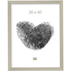 Marco de plástico S41VD4 plata brillo 9x13 cm