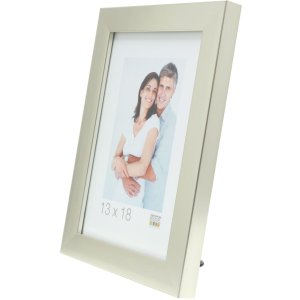 Marco de plástico S41VD4 plata brillo 20x30 cm