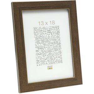 Marco de plástico S41VF7 gris-marrón 13x18 cm