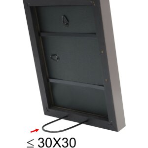 Marco de madera S40R 13x13 cm gris oscuro