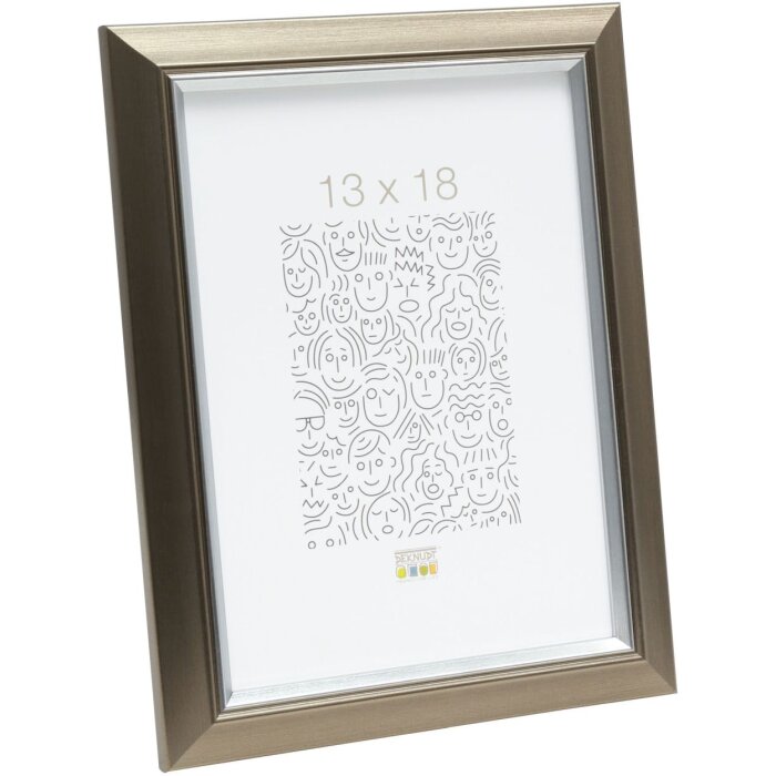 Marco de plástico S42JD 13x18 cm plata