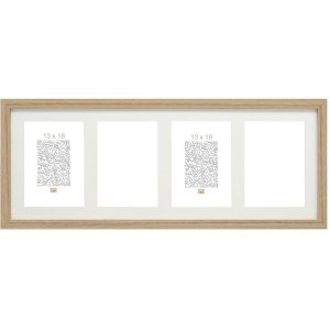 Marco de madera Deknudt S66KB4 beige 4 fotos 10x15 cm