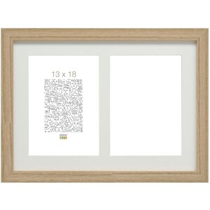 Marco de madera S66KB2 beige 2 fotos 10x15 cm