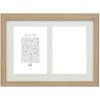 Marco de madera Deknudt S66KB2 beige 2 fotos 13x18 cm