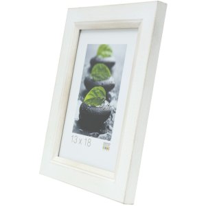 Marco de madera S42L blanco 13x13 cm