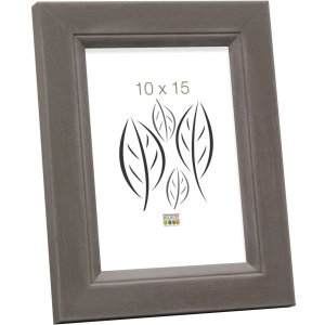 Marco de madera S42L gris 10x15 cm