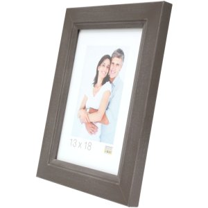 Marco de madera S42L gris 10x15 cm