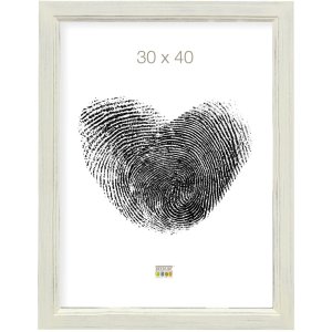 Marco de madera S42L pintado blanco 40x50 cm