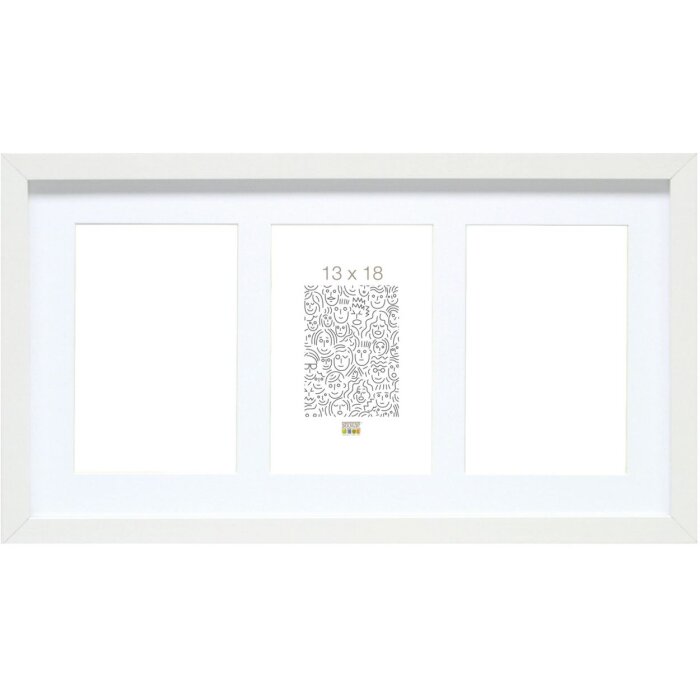 Marco Deknudt S66KA6 Madera Blanco 3 Fotos 15x20 cm (28x55 cm)