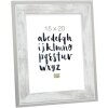 Marco de madera Deknudt S43RE 18x24 cm blanco - borde plateado