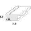 Marco de madera Deknudt S43RE 18x24 cm blanco - borde plateado