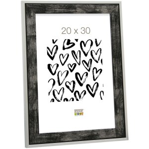 Marco de madera Deknudt S43RE 15x15 cm negro - borde...