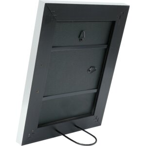 Marco de madera Deknudt S43RE 15x15 cm negro - borde plateado