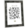 Marco de madera Deknudt S43RE 15x15 cm negro - borde plateado