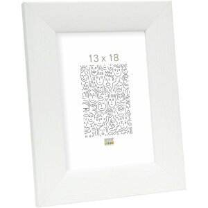 Marco de madera S53G blanco 15x20 cm