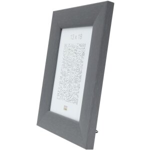 Marco de madera S53G gris 13x18 cm