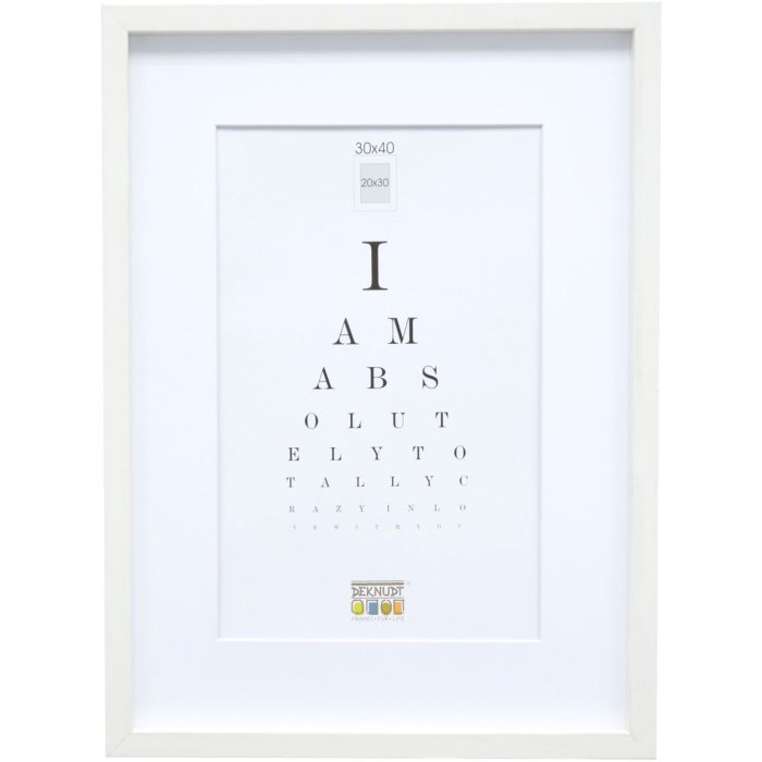 Marco de madera S40A blanco 20x30 cm - 15x20 cm