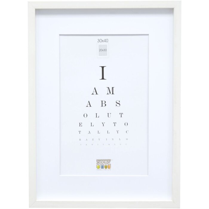 Marco de madera S40A blanco 24x30 cm - 18x24 cm