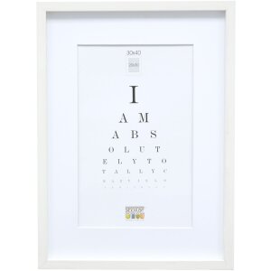 Marco de madera S40A blanco 24x30 cm - 18x24 cm