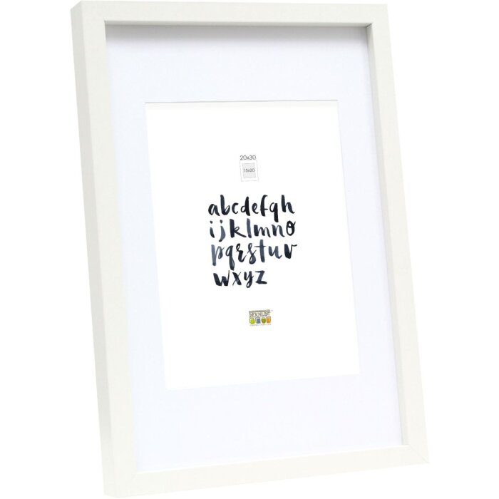 Marco de madera S40A blanco 30x40 cm - 20x30 cm