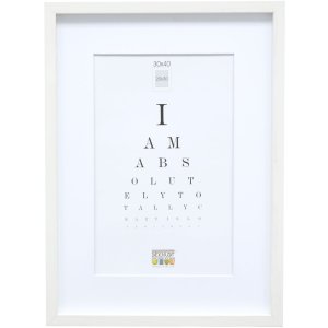 Marco de madera S40A blanco 30x40 cm - 20x30 cm