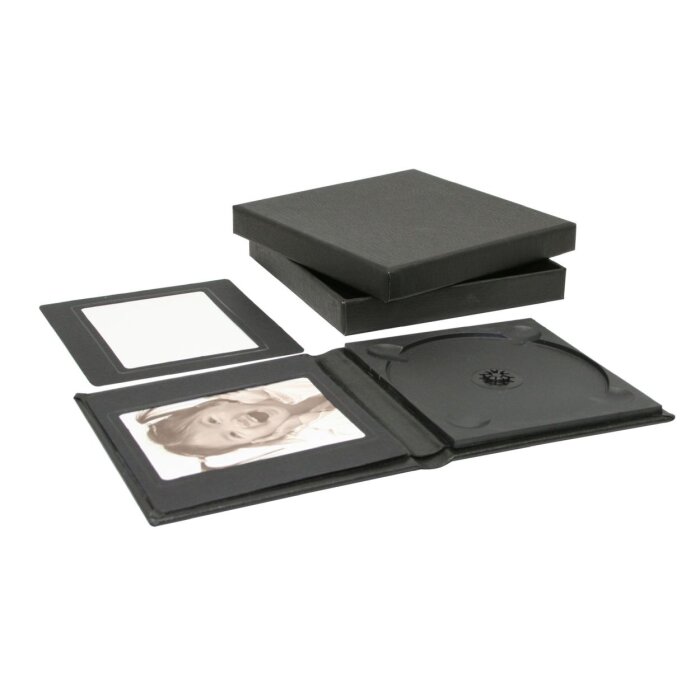 DVD y caja de fotos negro