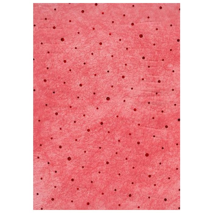 Papel 50x70cm Lunares Vellón rojo