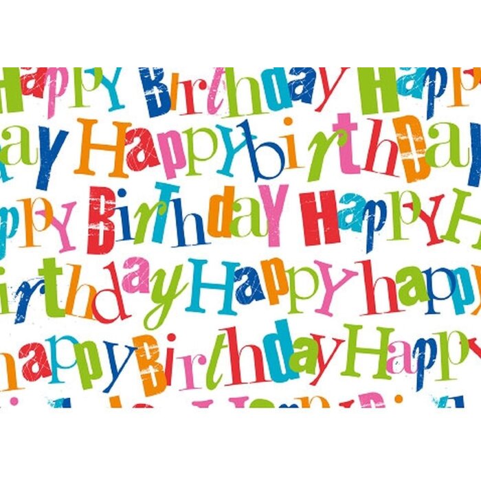 Artebene Papel 50x70 cm Feliz Cumpleaños multic.