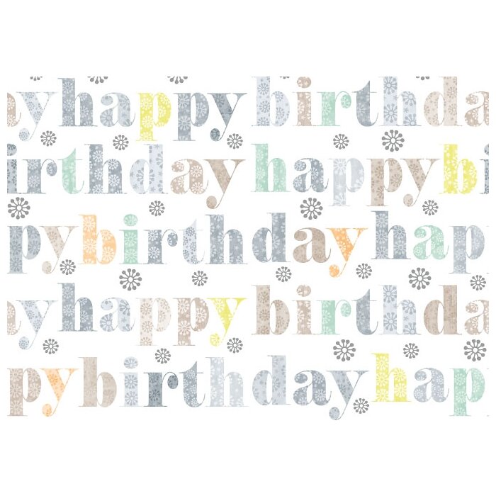 Papel 50x70cm Feliz Cumpleaños topo