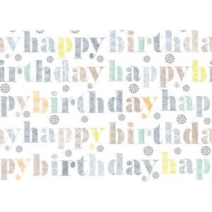 Papel 50x70cm Feliz Cumpleaños topo