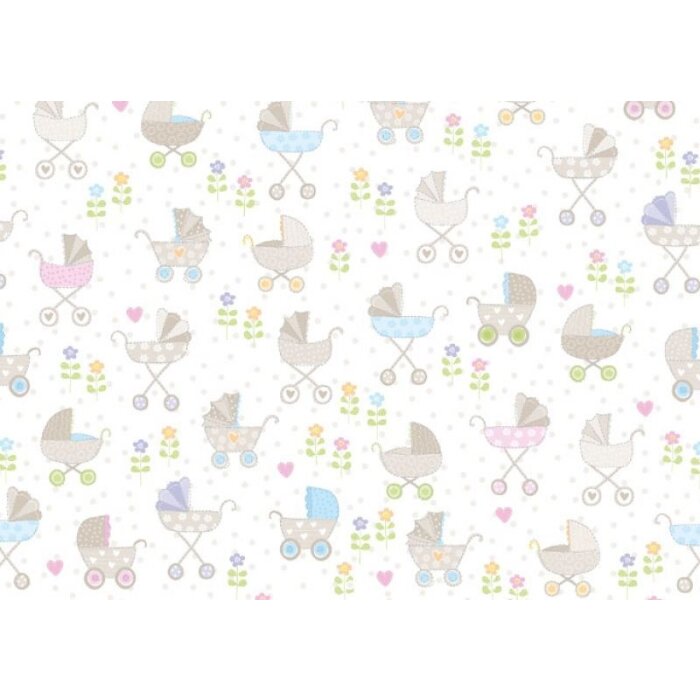 Papel 50x70cm cochecito naturaleza