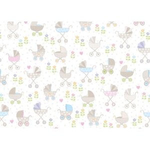 Papel 50x70cm cochecito naturaleza