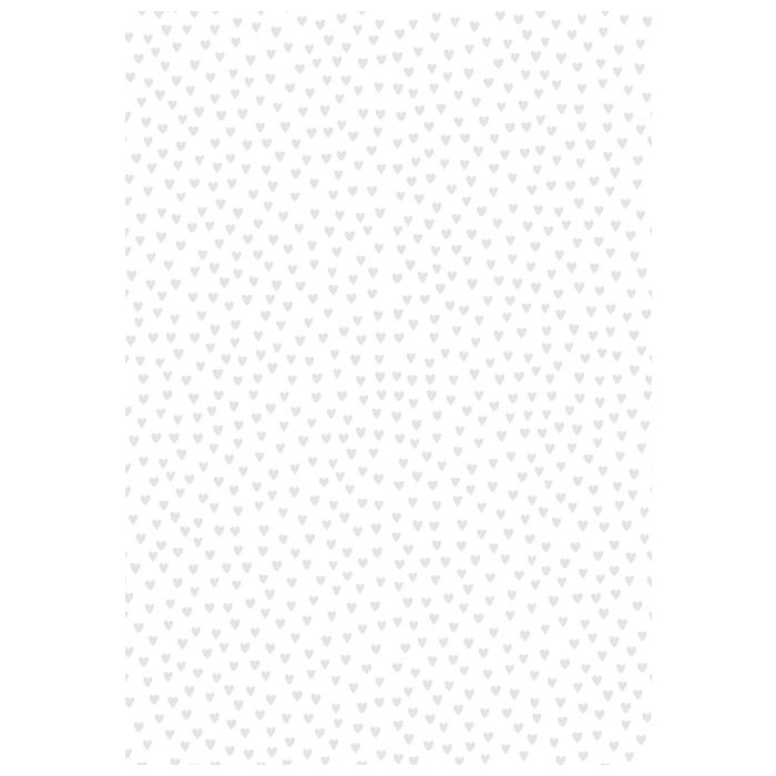 Papel 70x100 cm mini corazones nácar blanco
