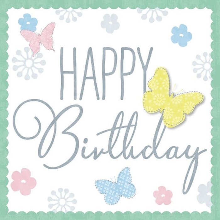 Mini tarjeta Feliz Cumpleaños Mariposa