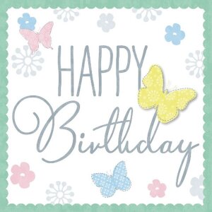 Mini tarjeta Feliz Cumpleaños Mariposa