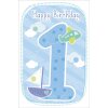Artebene Tarjeta Feliz Cumpleaños Niños 1 Año bleu