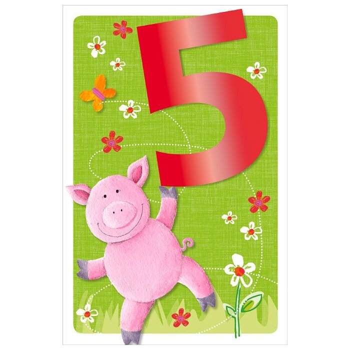Tarjeta Artebene 5º Cumpleaños Niños