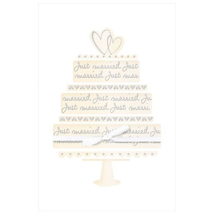 Tarjeta Artebene Lazo para tarta Just Married