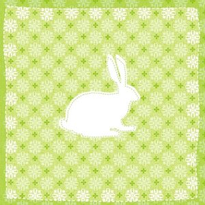 Servilletas de Papel 33x33 cm Conejito Verde