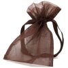 Bolsa de organza 9x12 cm chocolate