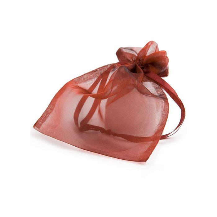 Bolsa de organza 17x21 cm burdeos