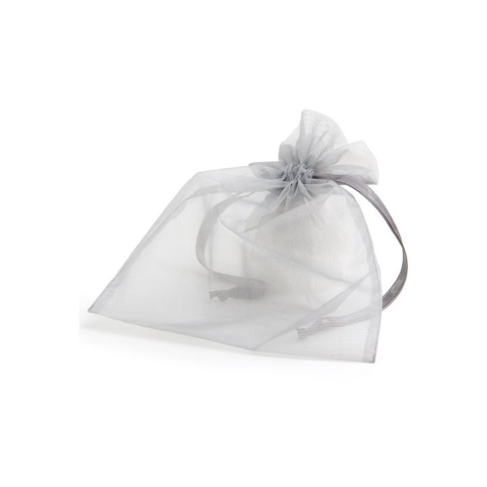 Bolsa de organza 17x21 cm gris plateado