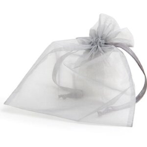 Bolsa de organza 17x21 cm gris plateado