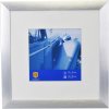 Marco de aluminio Henzo Lucerna 20x20 cm plata con paspartú 13x13 cm