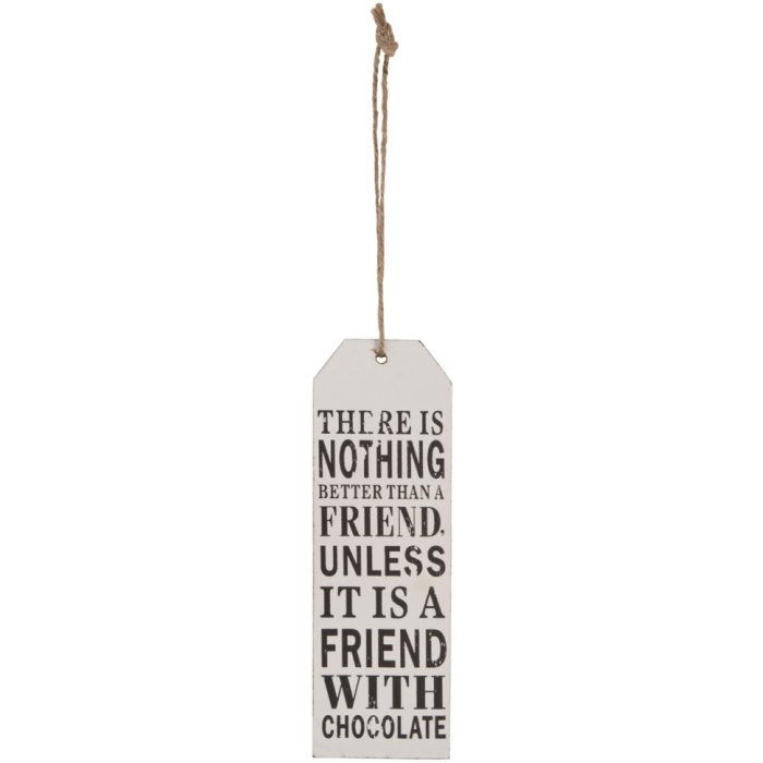 Colgador decorativo de fichas de amistad 5x15 cm