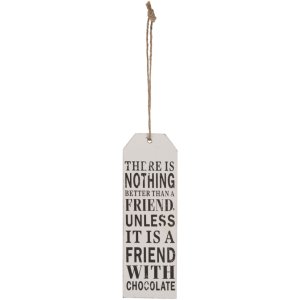 Colgador decorativo de fichas de amistad 5x15 cm